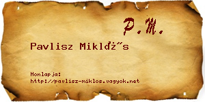 Pavlisz Miklós névjegykártya